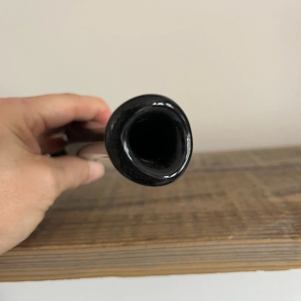 Elegant Black Pulled Stretch Vase